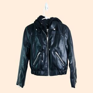 Blank NYC Faux Leather Bomber Jacket